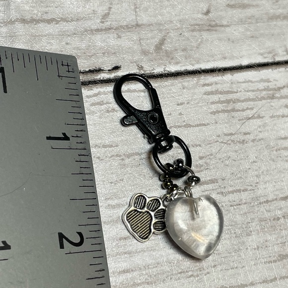 CCO REDUCED Clear Quartz Crystal Pet Charm Or Keychain Or Purse Toggle - Picture 9 of 10